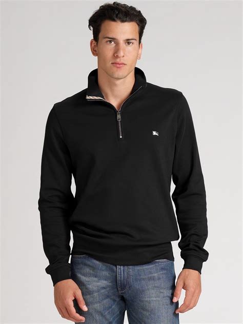 burberry man hoodie|Burberry men's half zip pullover.